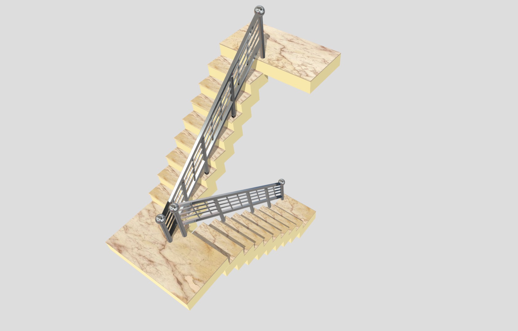 Spiral Stair Made For School Project 3D model_8