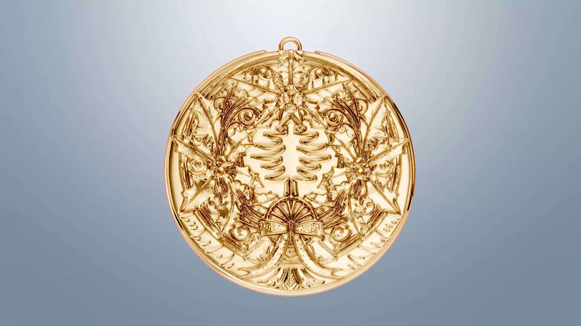 Christmas Wreath Ornamnet and Pendant 3D print model_0