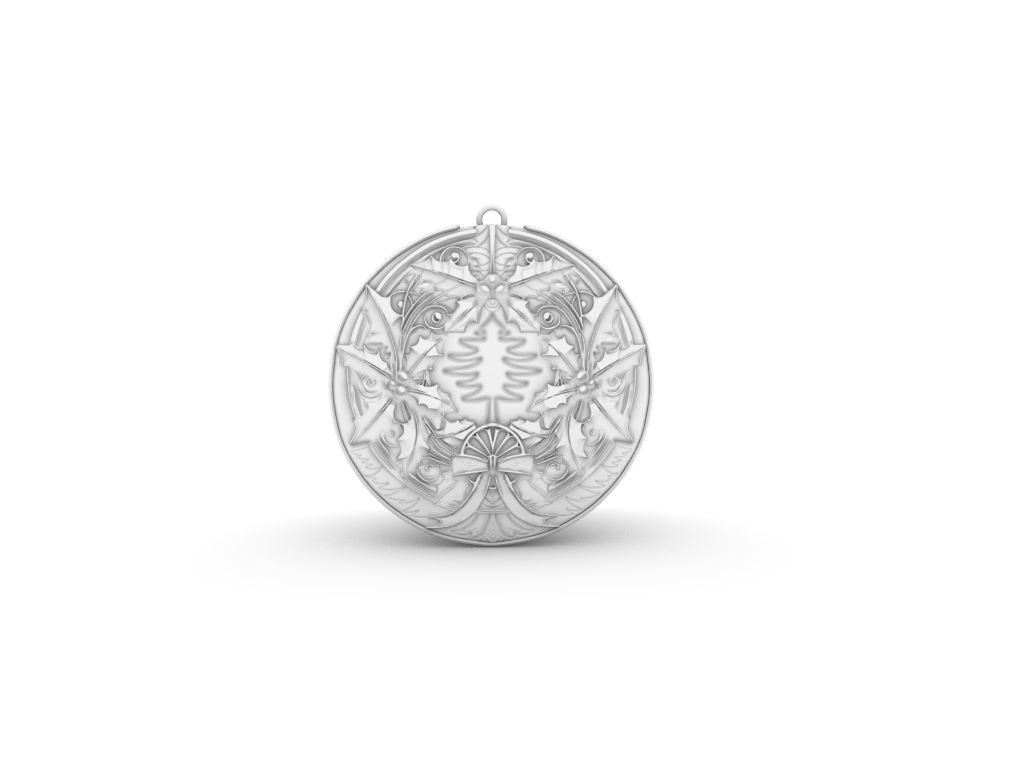 Christmas Wreath Ornamnet and Pendant 3D print model_5