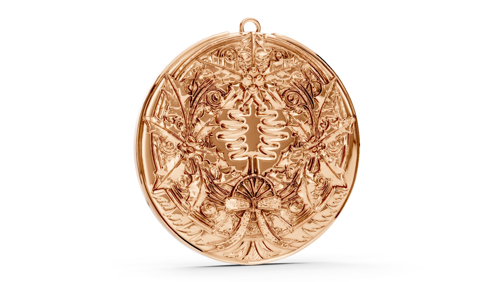 Christmas Wreath Ornamnet and Pendant 3D print model_1