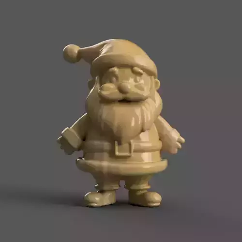 santa clause sculpture for table - desk - tree - keychain 4 3D print model
