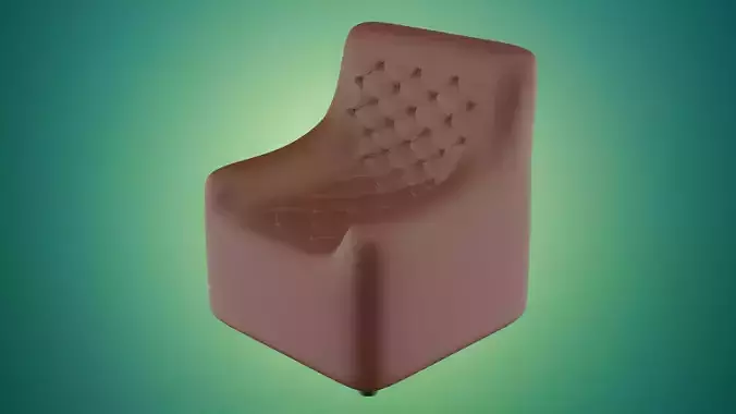 Leather Armchair and Plastic Leg Style