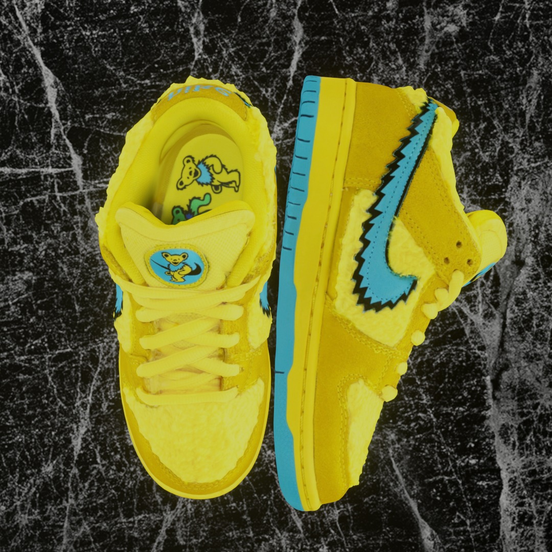 GD X NIKE AIR JORDAN SB DUNK LOW PRO OPTI YELLOW 3D SHOES Low-poly 3D model_2