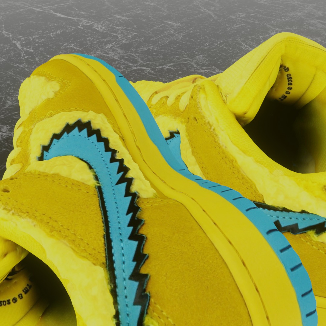 GD X NIKE AIR JORDAN SB DUNK LOW PRO OPTI YELLOW 3D SHOES Low-poly 3D model_8