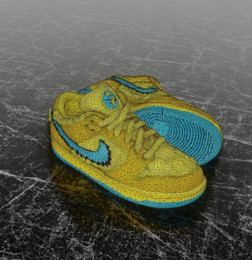 GD X NIKE AIR JORDAN SB DUNK LOW PRO OPTI YELLOW 3D SHOES Low-poly 3D model_13