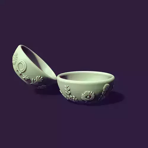small deep cup with a diameter of 108 mm 3D print model