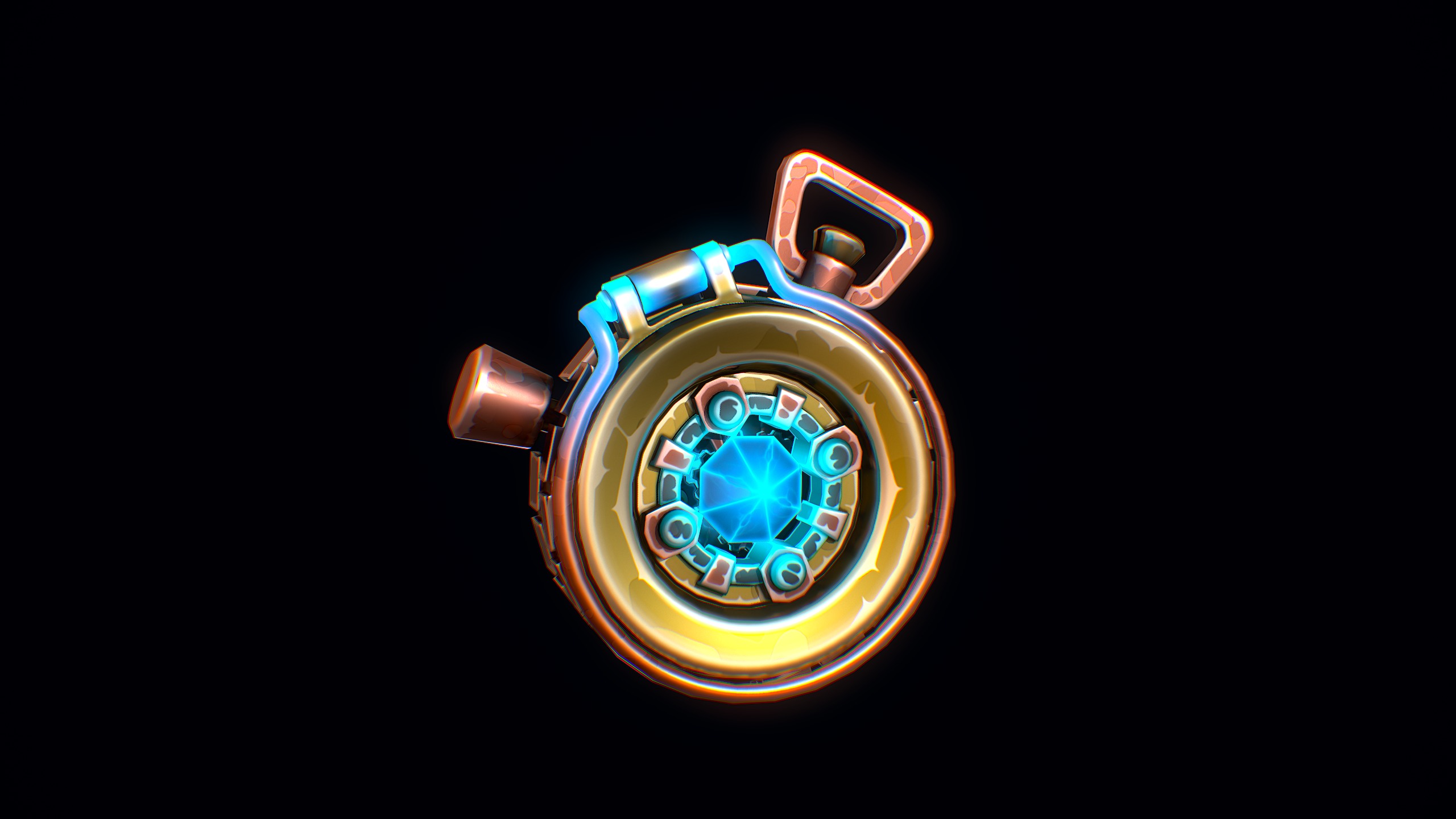 Time Traveling Device Low-poly 3D model_8
