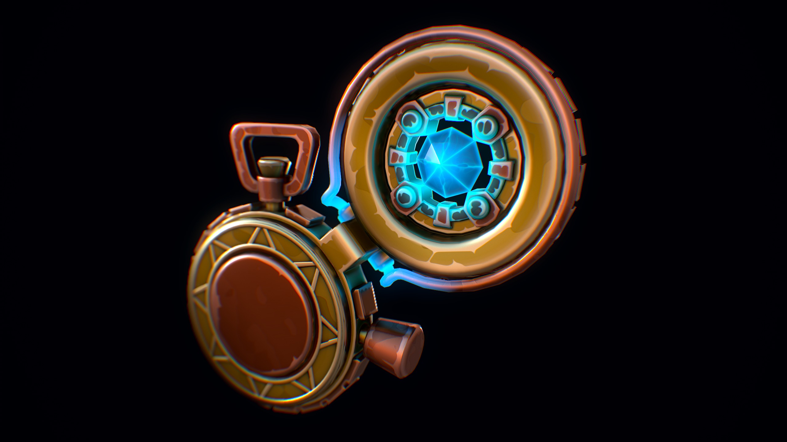 Time Traveling Device Low-poly 3D model_11