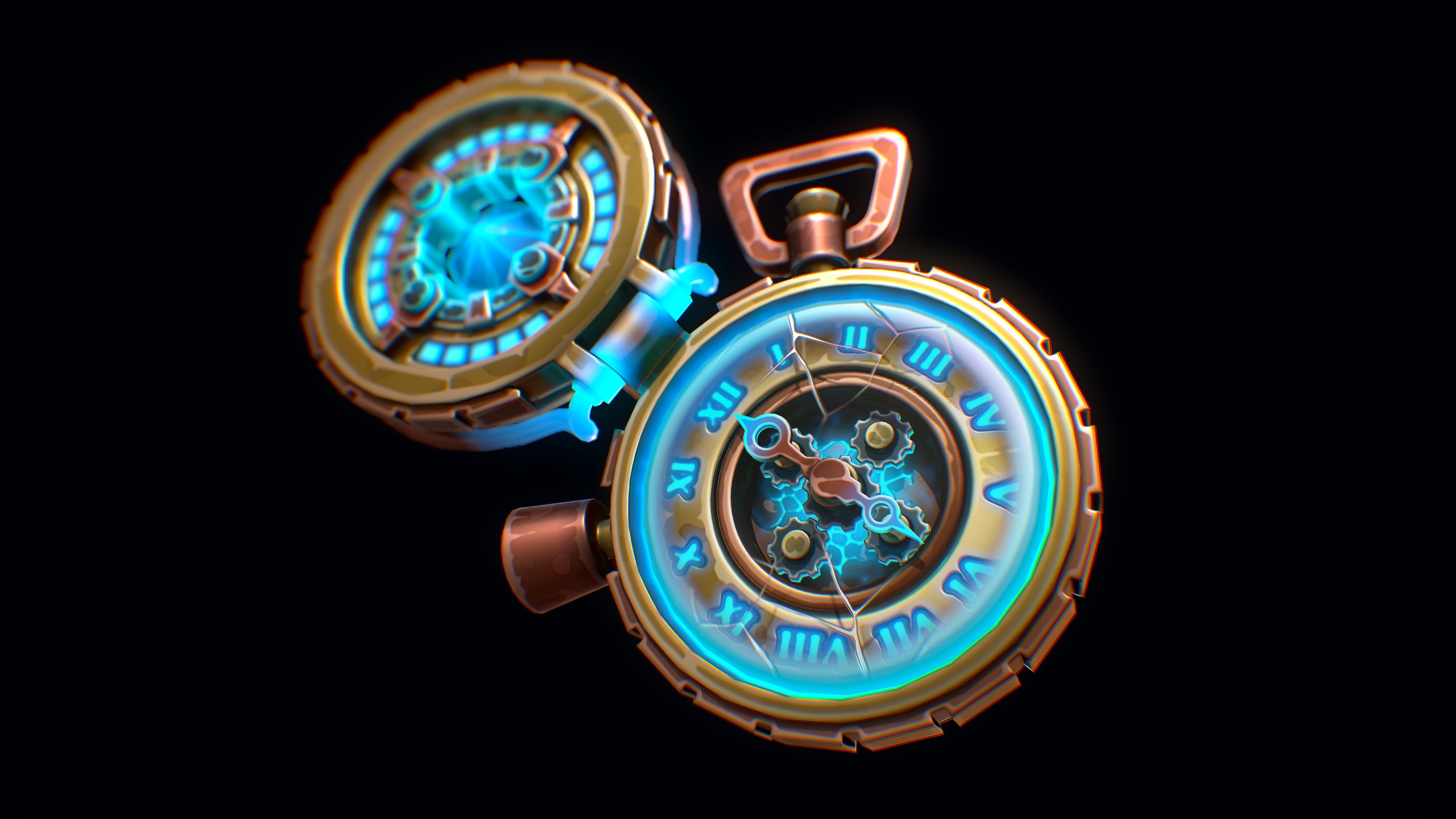 Time Traveling Device Low-poly 3D model_12
