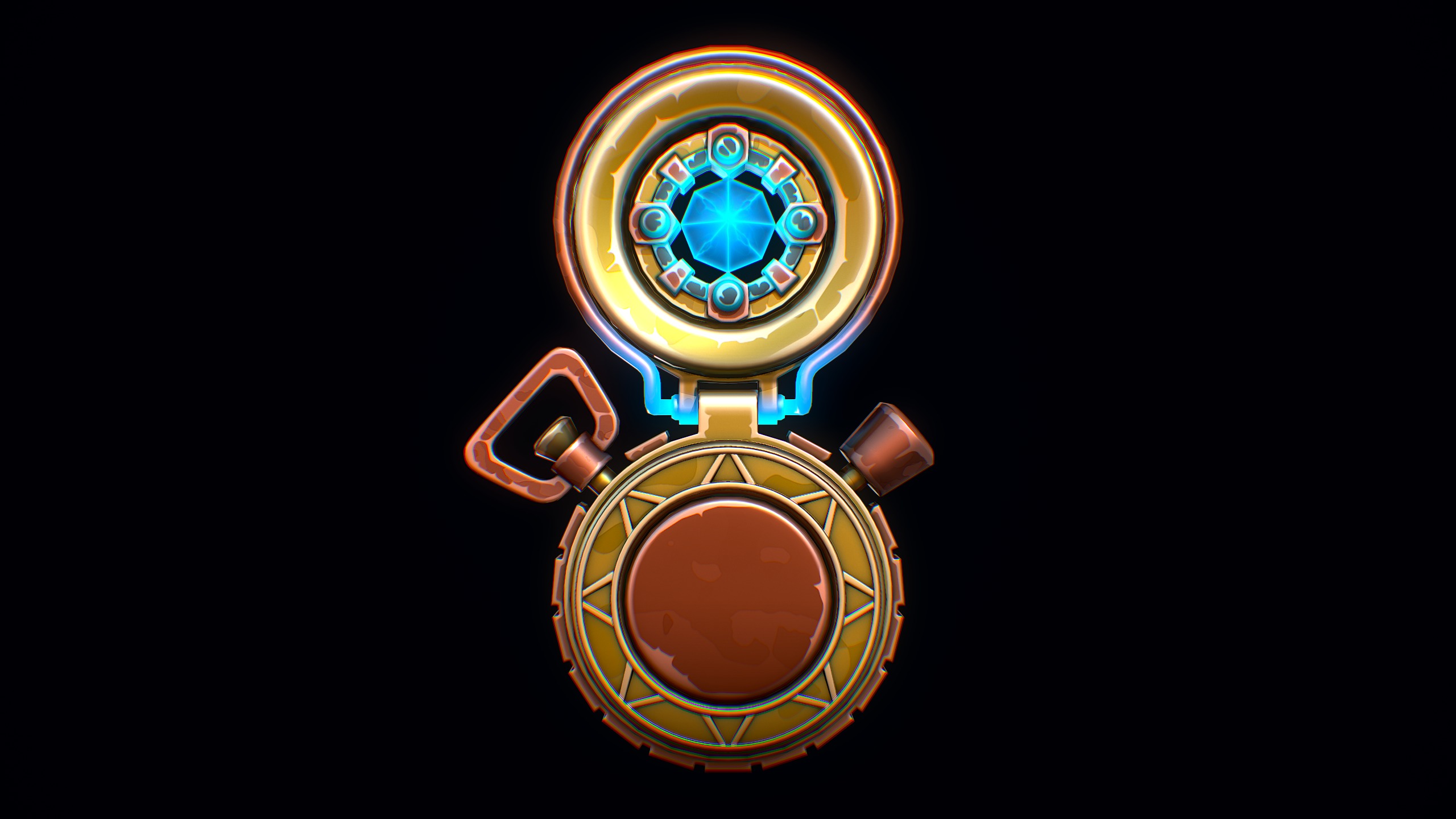 Time Traveling Device Low-poly 3D model_6