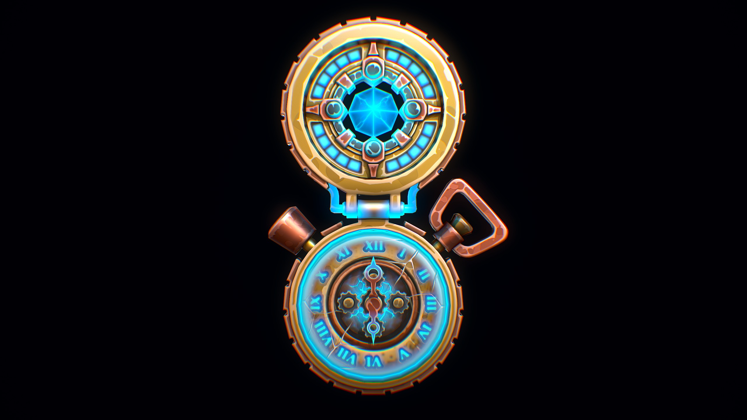 Time Traveling Device Low-poly 3D model_5