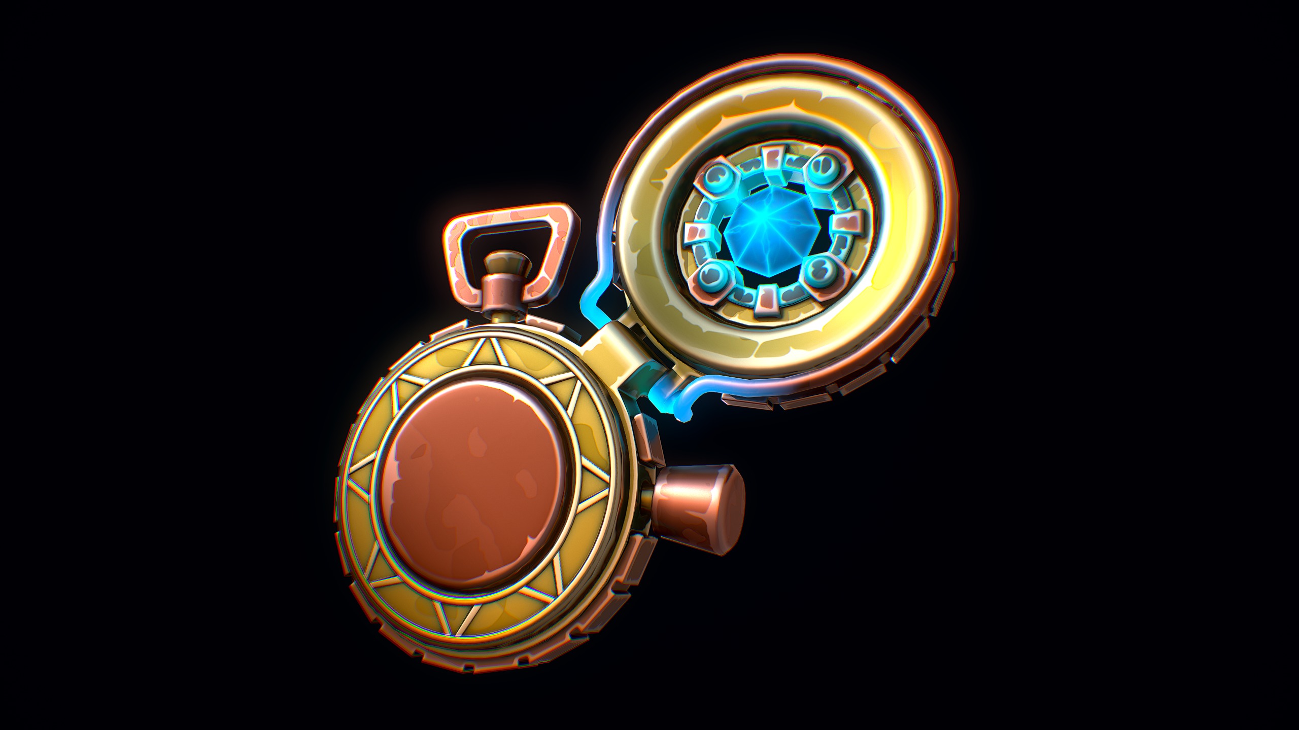 Time Traveling Device Low-poly 3D model_4