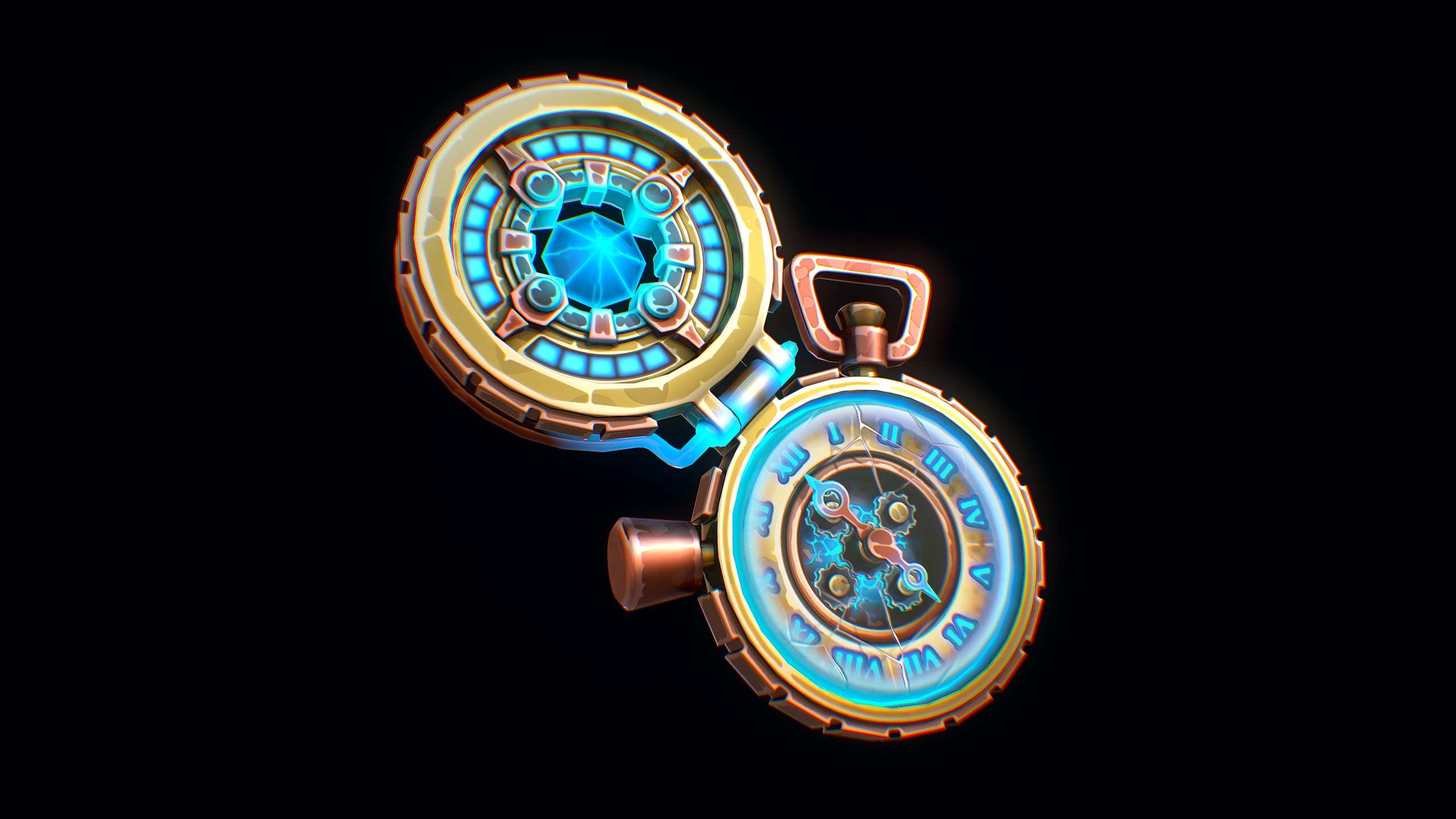 Time Traveling Device Low-poly 3D model_3