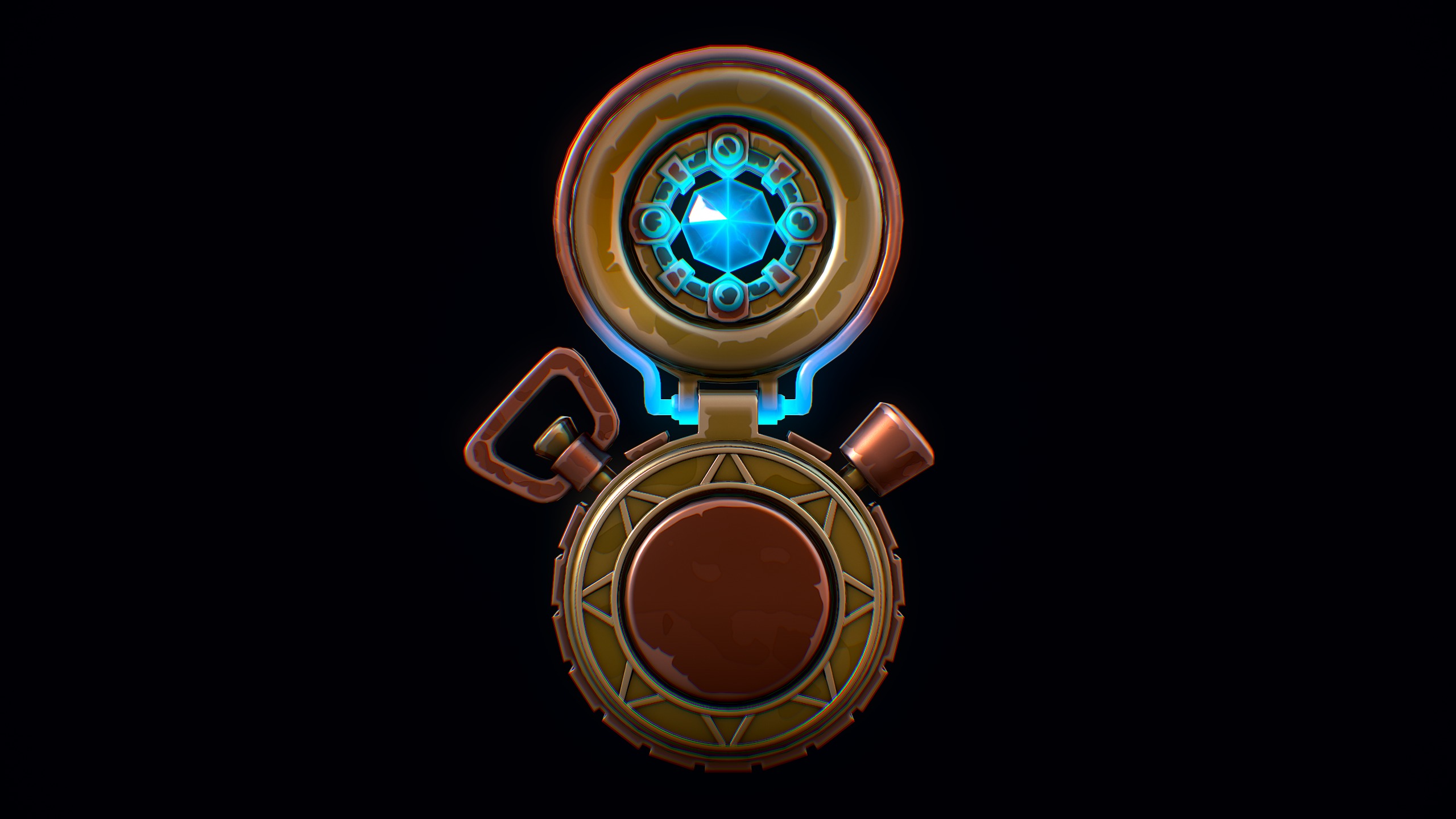 Time Traveling Device Low-poly 3D model_10