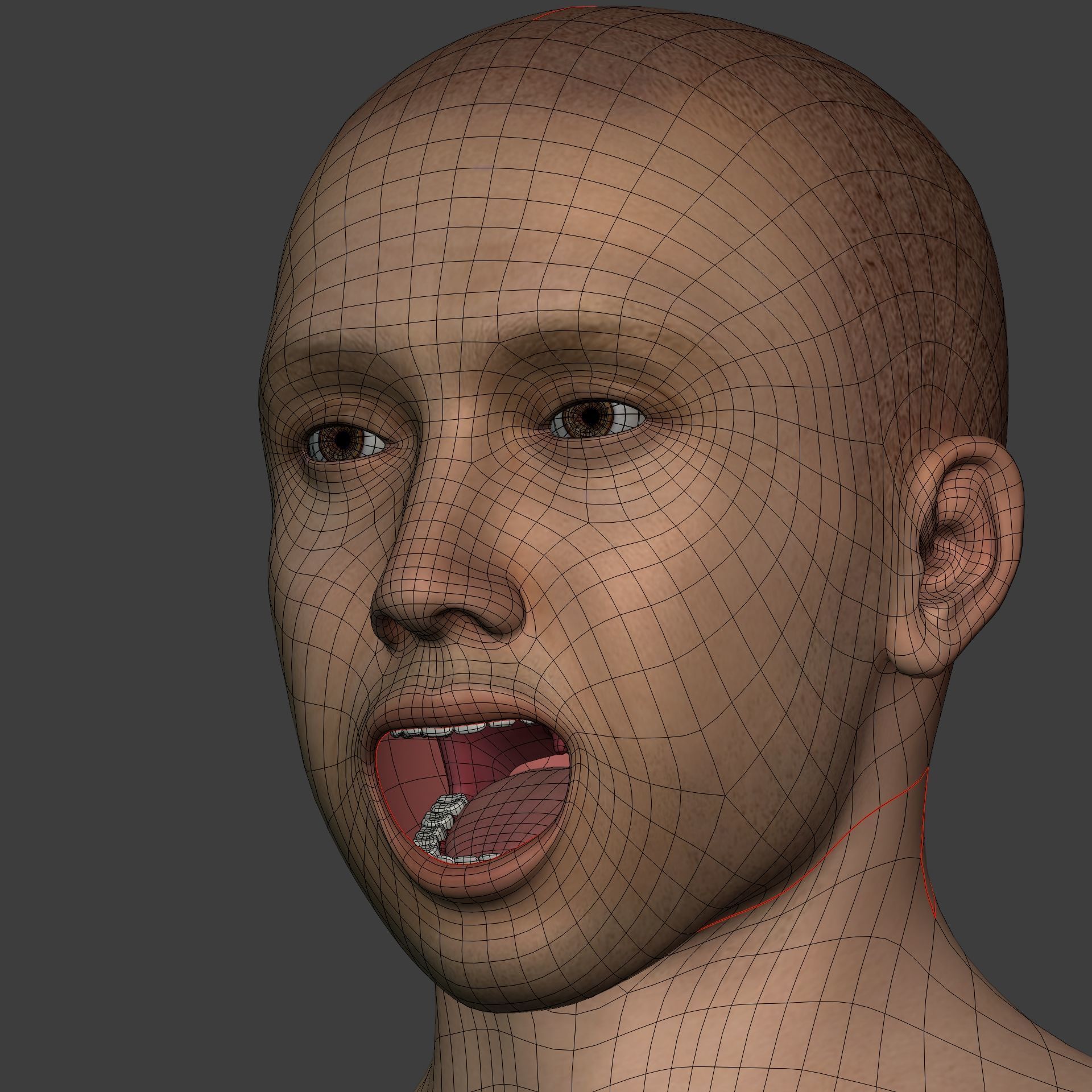 Man - 3 Skin Textures - European African Arab Indian - IK-FK Rig Low-poly 3D model_17