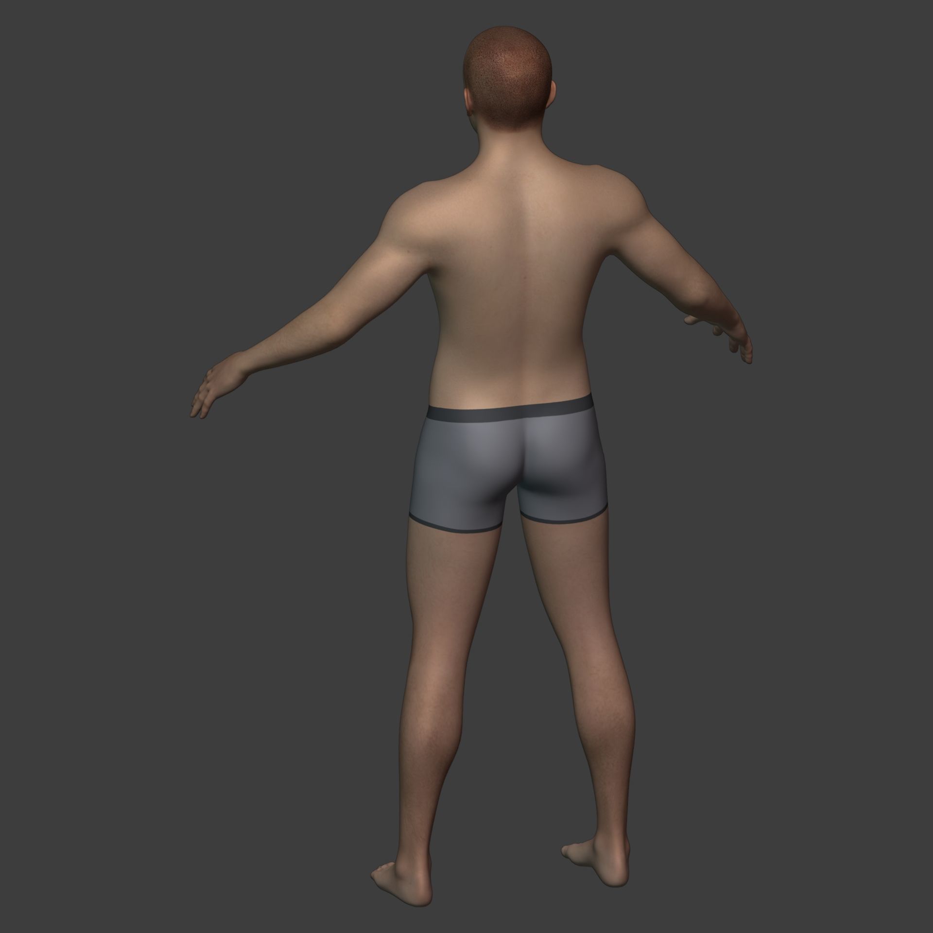 Man - 3 Skin Textures - European African Arab Indian - IK-FK Rig Low-poly 3D model_22