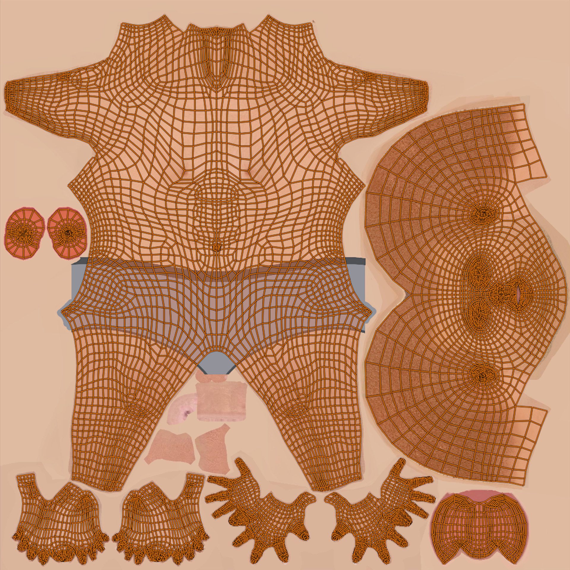 Man - 3 Skin Textures - European African Arab Indian - IK-FK Rig Low-poly 3D model_5
