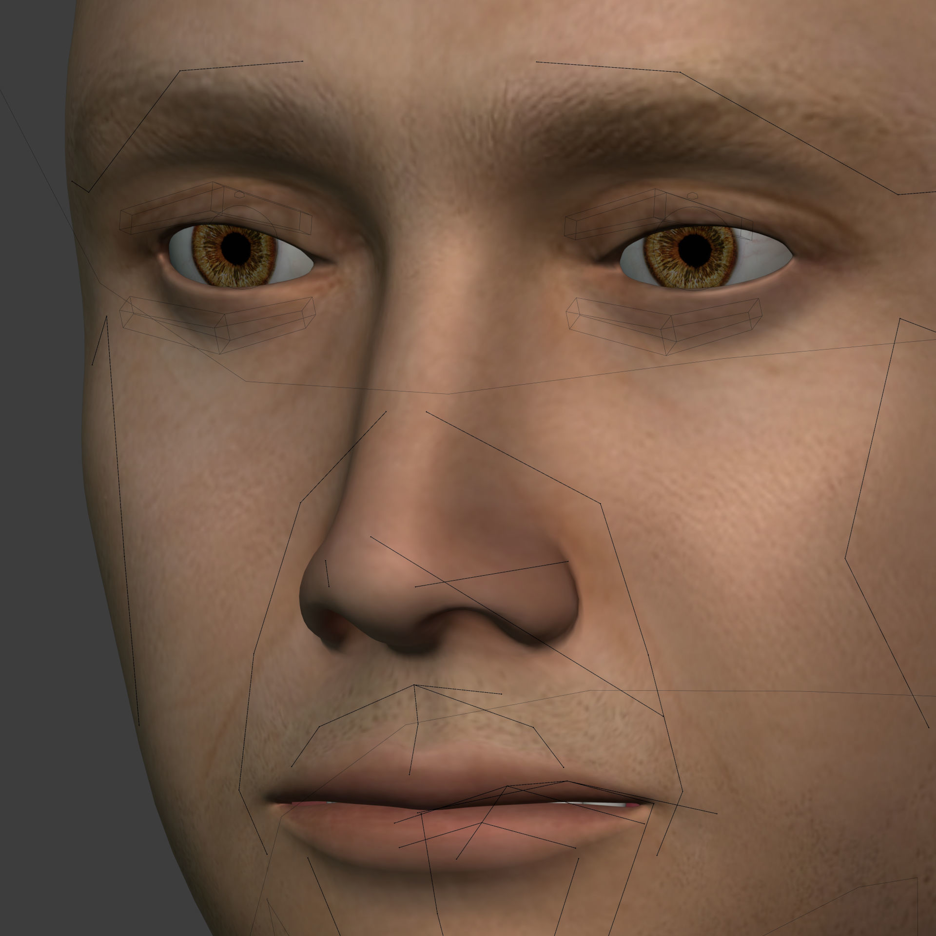 Man - 3 Skin Textures - European African Arab Indian - IK-FK Rig Low-poly 3D model_32