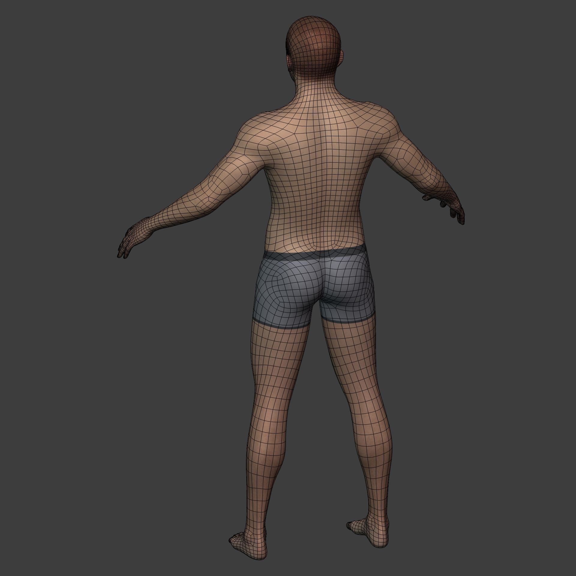 Man - 3 Skin Textures - European African Arab Indian - IK-FK Rig Low-poly 3D model_23