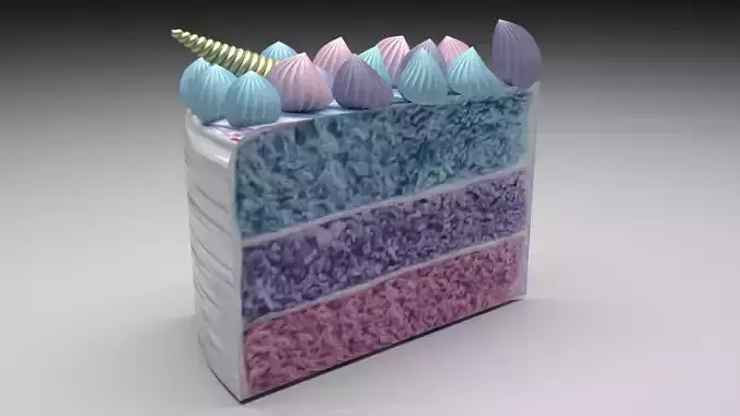 Unicorn Cake 3D model