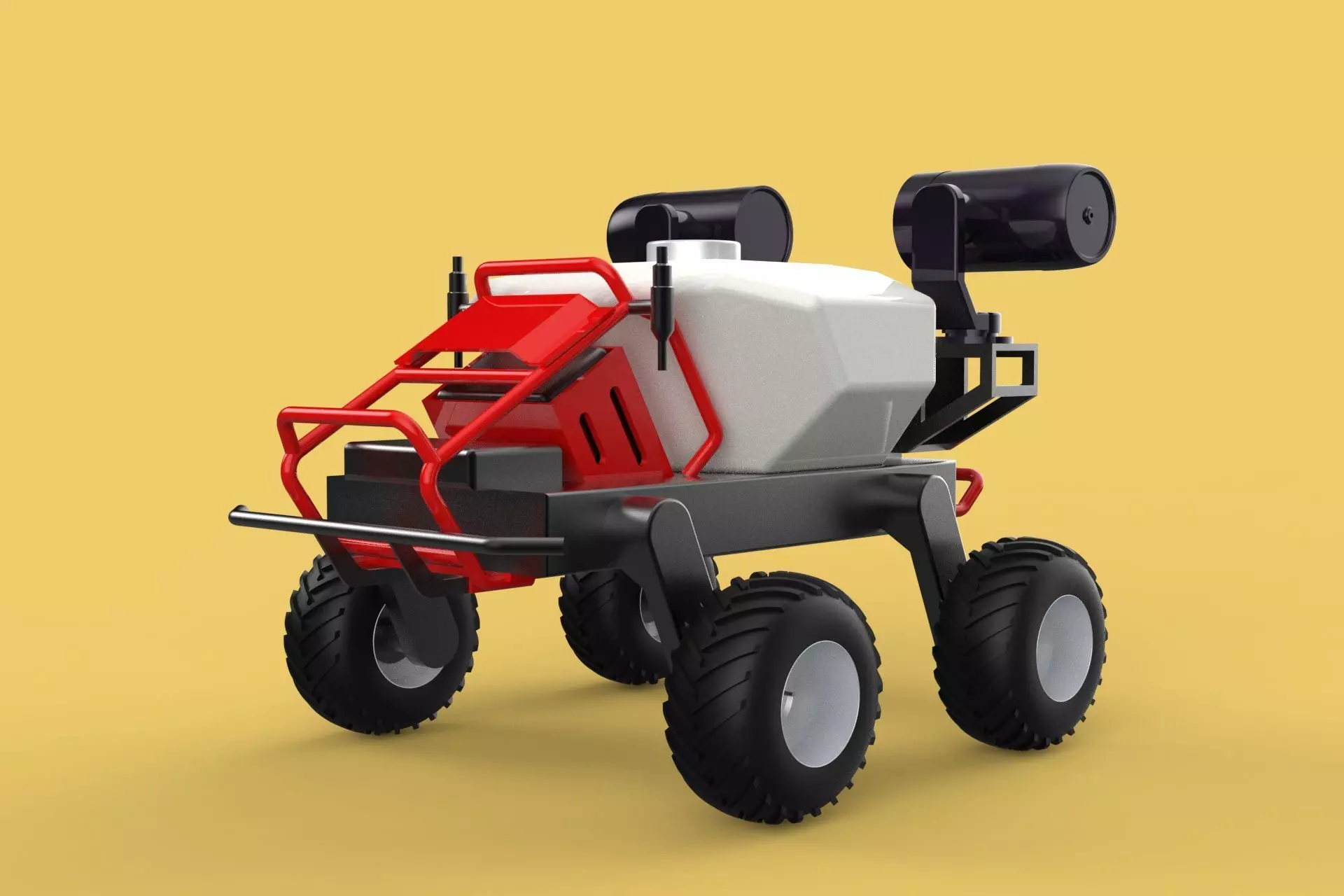 VEHICLE SPRAYER AUTONOMOUS UNMANNED ROBOT TRACTOR GROUND FIELD 3D model_0