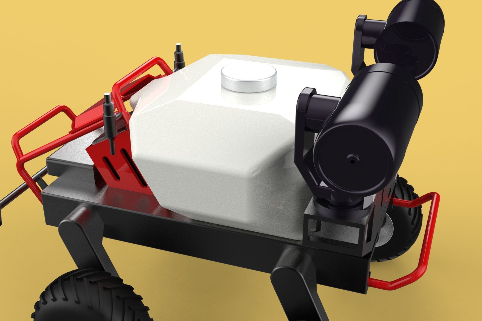VEHICLE SPRAYER AUTONOMOUS UNMANNED ROBOT TRACTOR GROUND FIELD 3D model_10