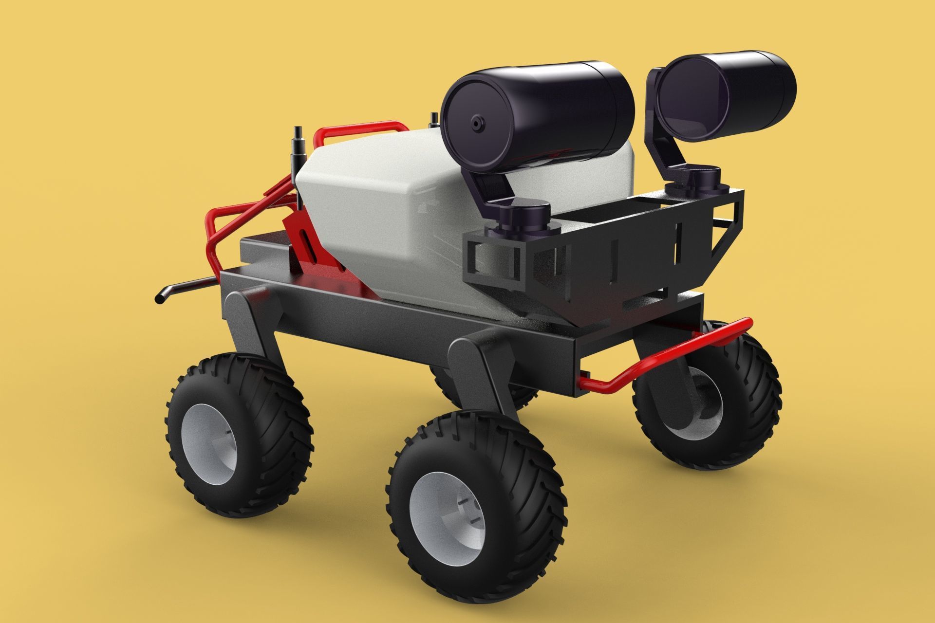 VEHICLE SPRAYER AUTONOMOUS UNMANNED ROBOT TRACTOR GROUND FIELD 3D model_7