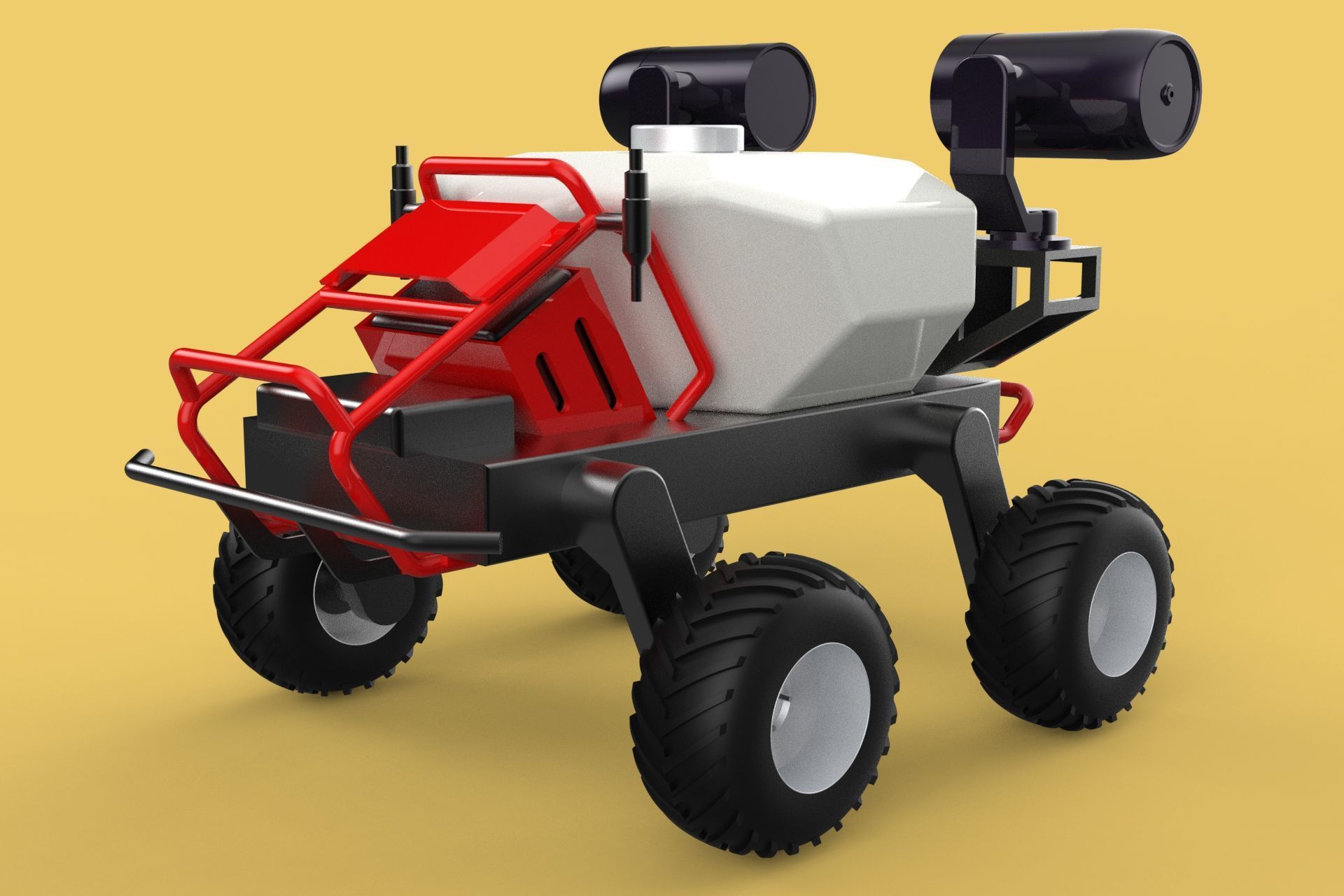 VEHICLE SPRAYER AUTONOMOUS UNMANNED ROBOT TRACTOR GROUND FIELD 3D model_6