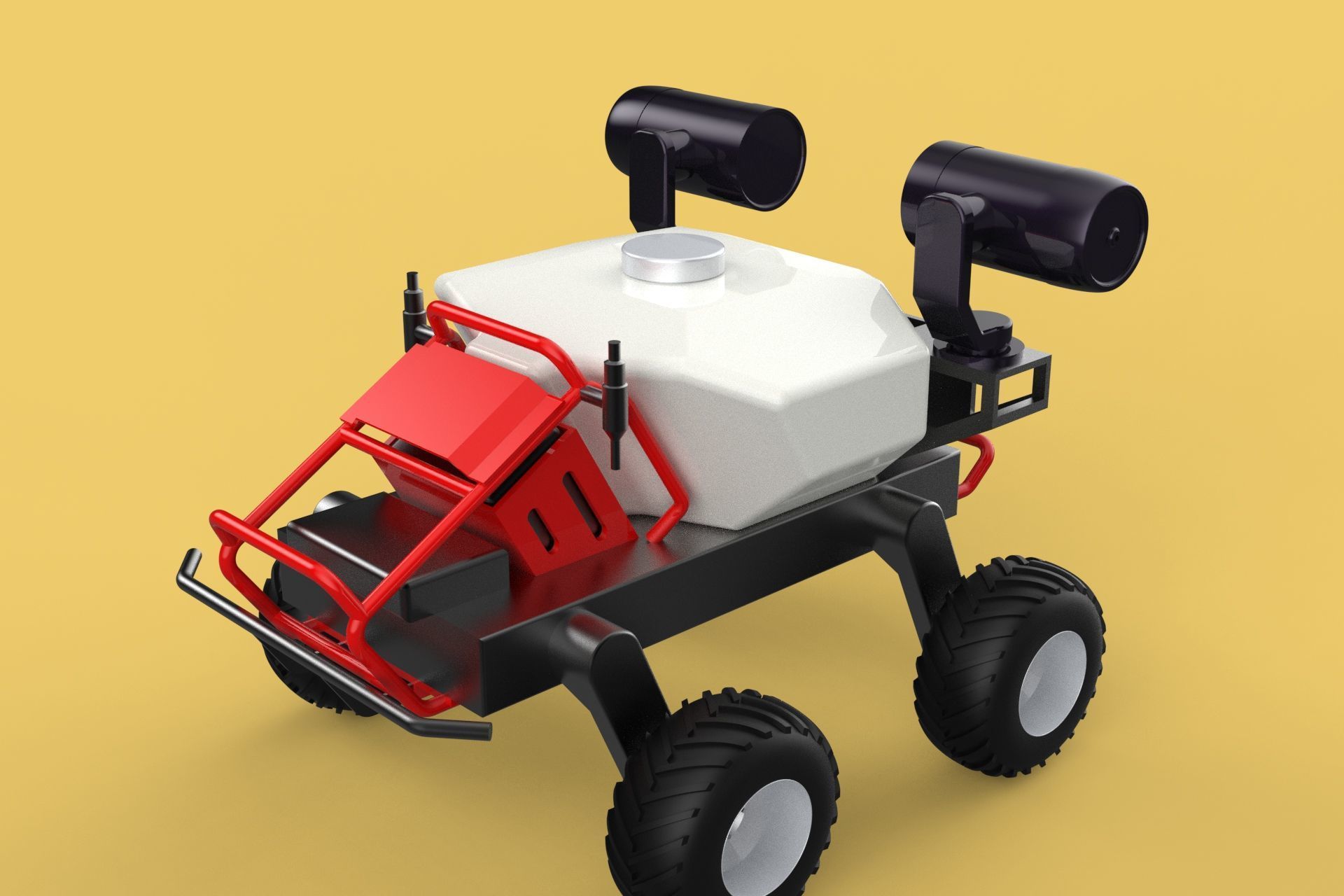 VEHICLE SPRAYER AUTONOMOUS UNMANNED ROBOT TRACTOR GROUND FIELD 3D model_12