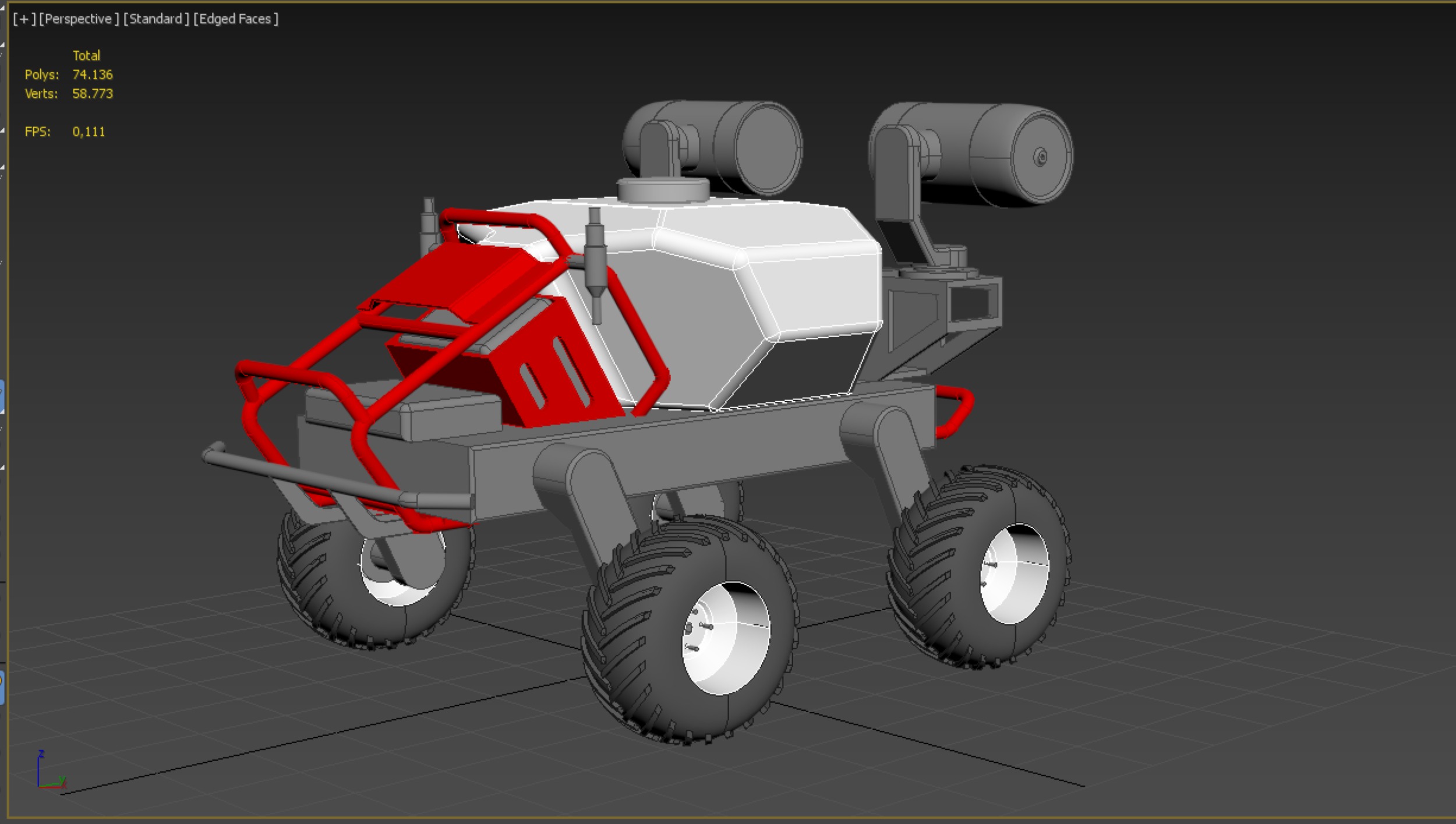 VEHICLE SPRAYER AUTONOMOUS UNMANNED ROBOT TRACTOR GROUND FIELD 3D model_20