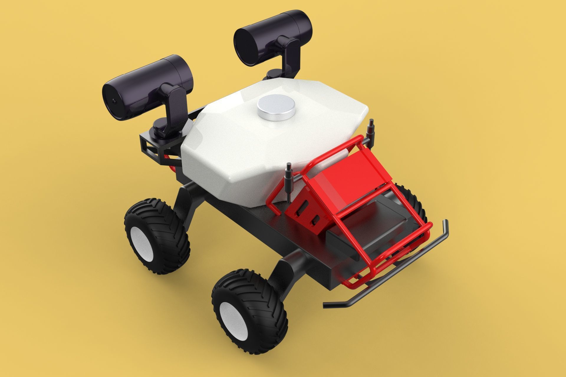 VEHICLE SPRAYER AUTONOMOUS UNMANNED ROBOT TRACTOR GROUND FIELD 3D model_3
