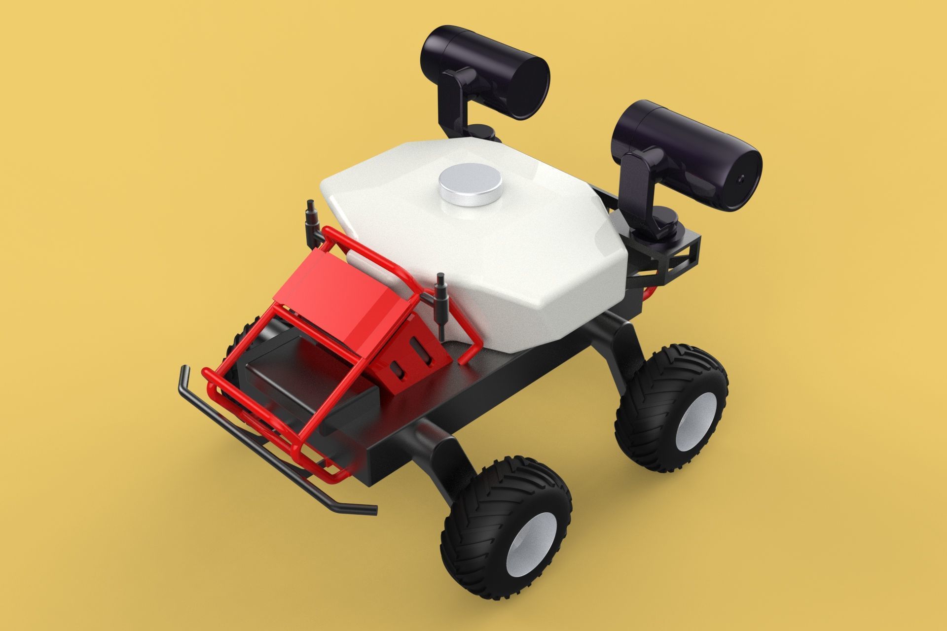 VEHICLE SPRAYER AUTONOMOUS UNMANNED ROBOT TRACTOR GROUND FIELD 3D model_2
