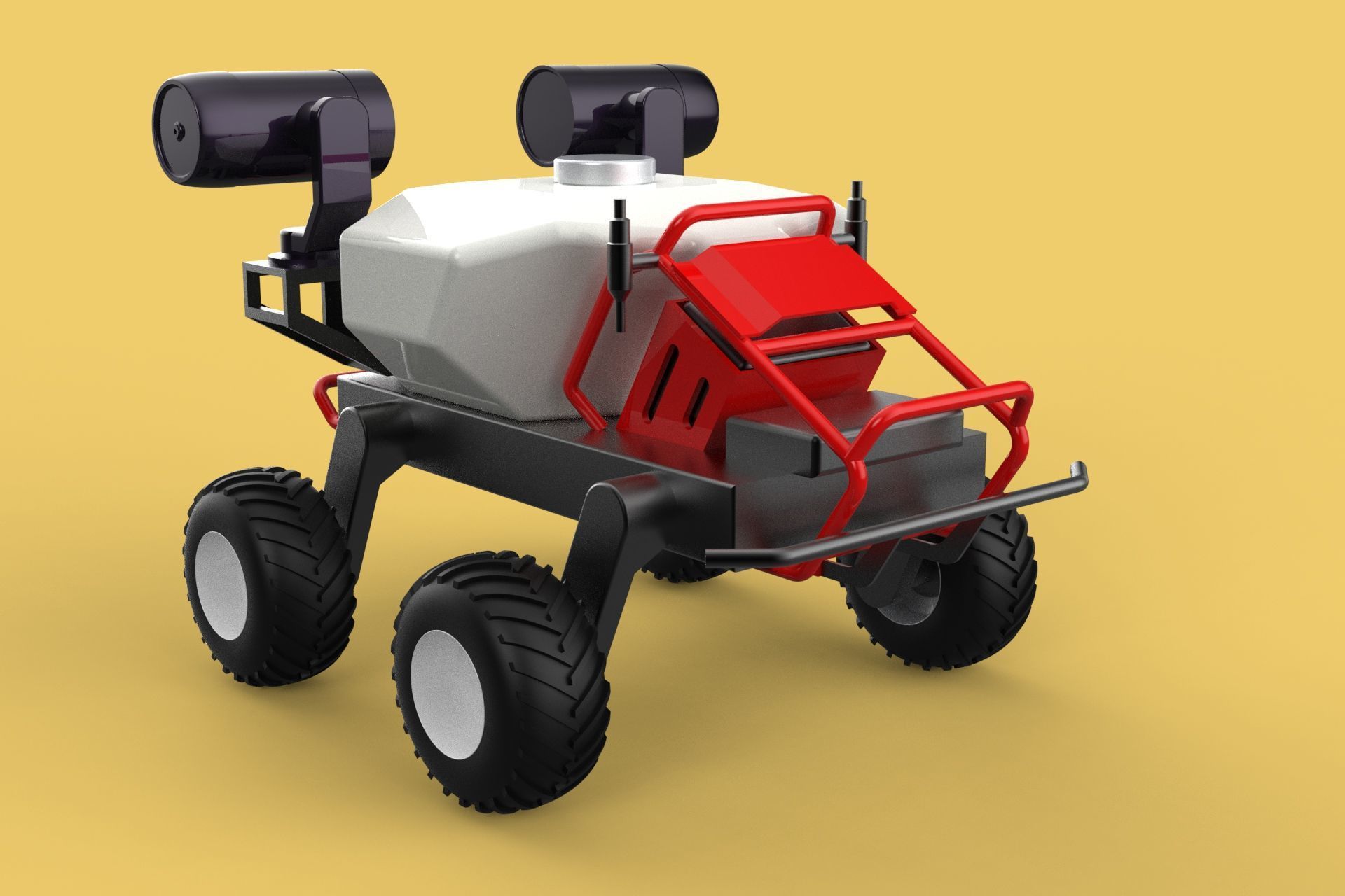 VEHICLE SPRAYER AUTONOMOUS UNMANNED ROBOT TRACTOR GROUND FIELD 3D model_9