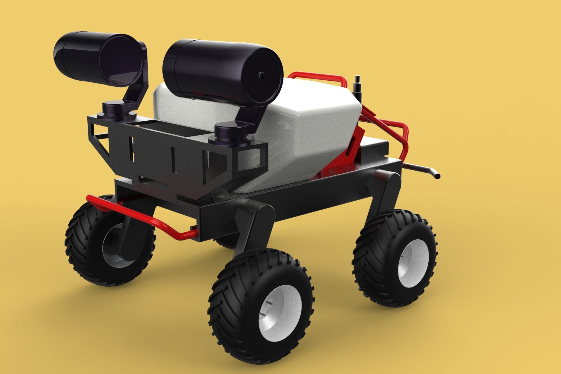 VEHICLE SPRAYER AUTONOMOUS UNMANNED ROBOT TRACTOR GROUND FIELD 3D model_8