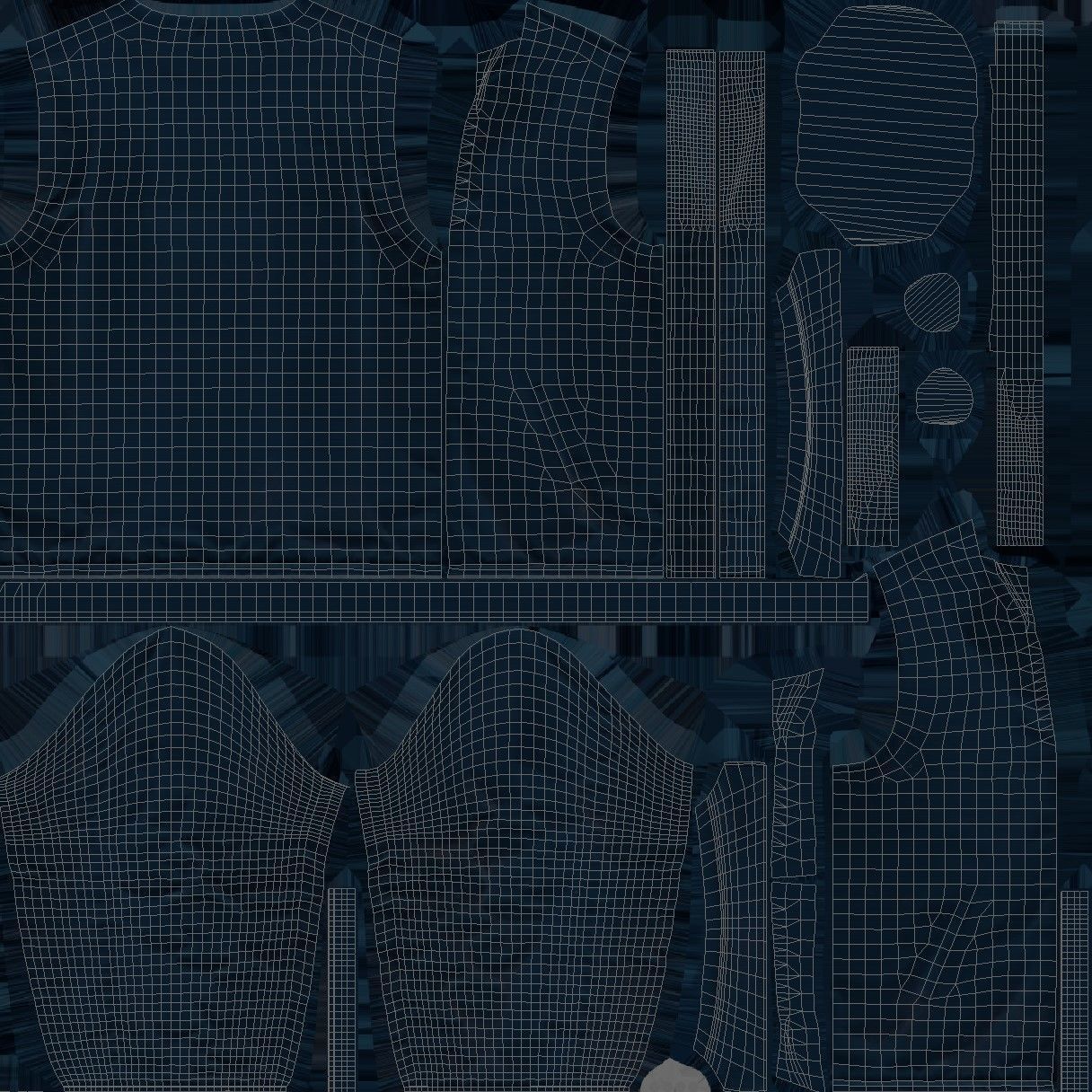 Jacket 82 - All MH Bodies - UE5 Skeletons - Rigged Low-poly 3D model_10