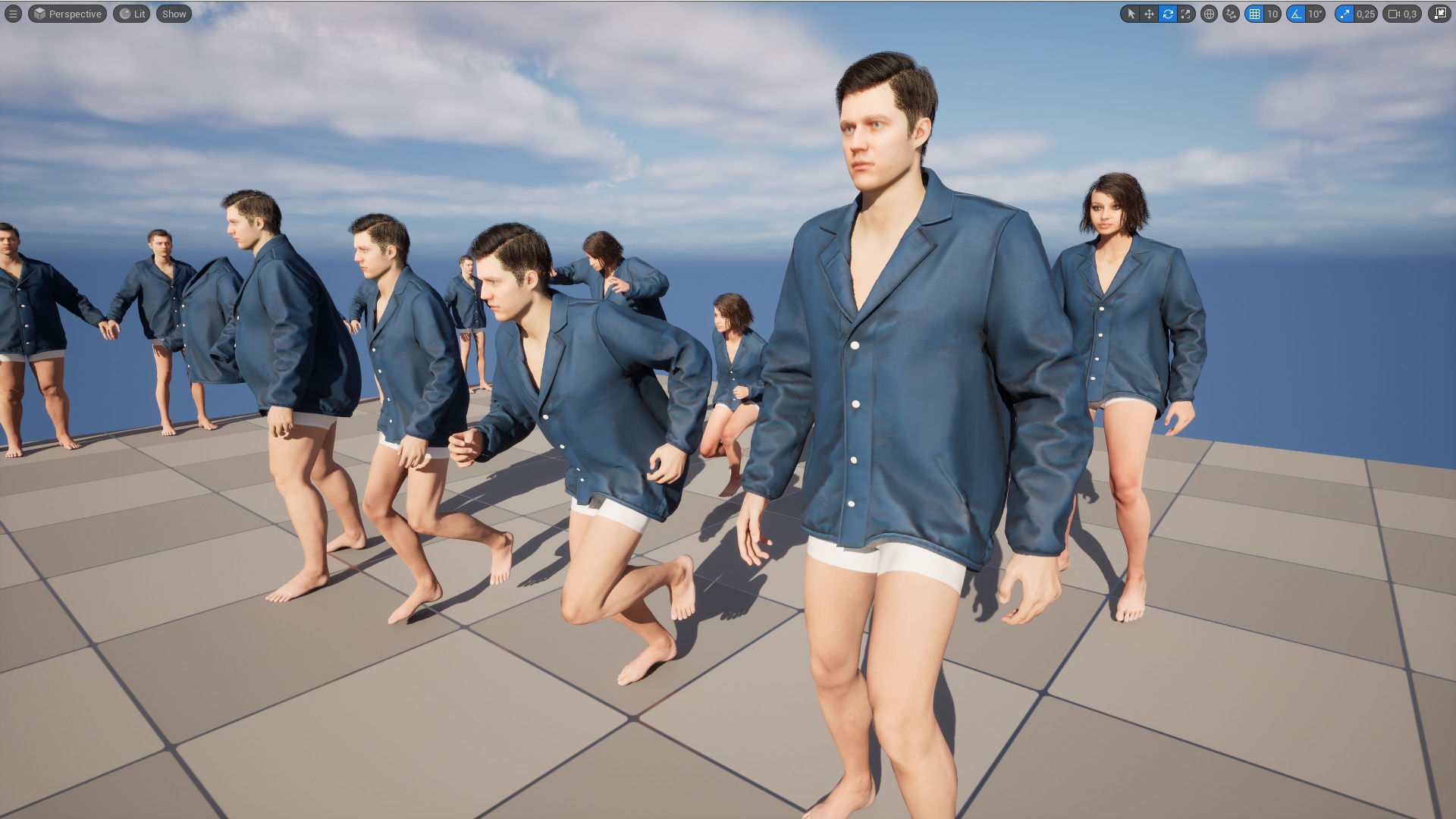 Jacket 82 - All MH Bodies - UE5 Skeletons - Rigged Low-poly 3D model_12