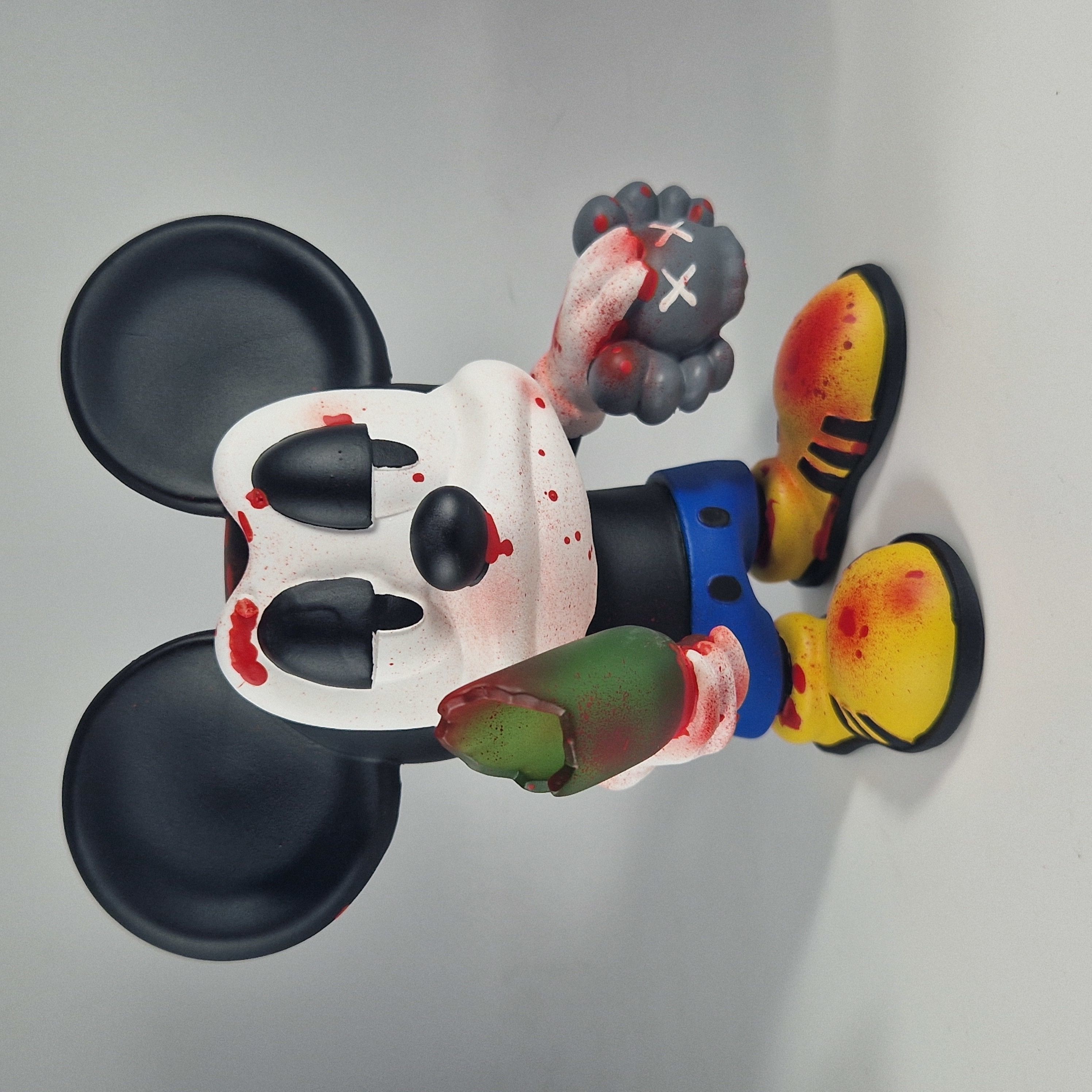 Mickey Mischief 3D Art Toy with KAWS Head and Bottle 3D print model_3