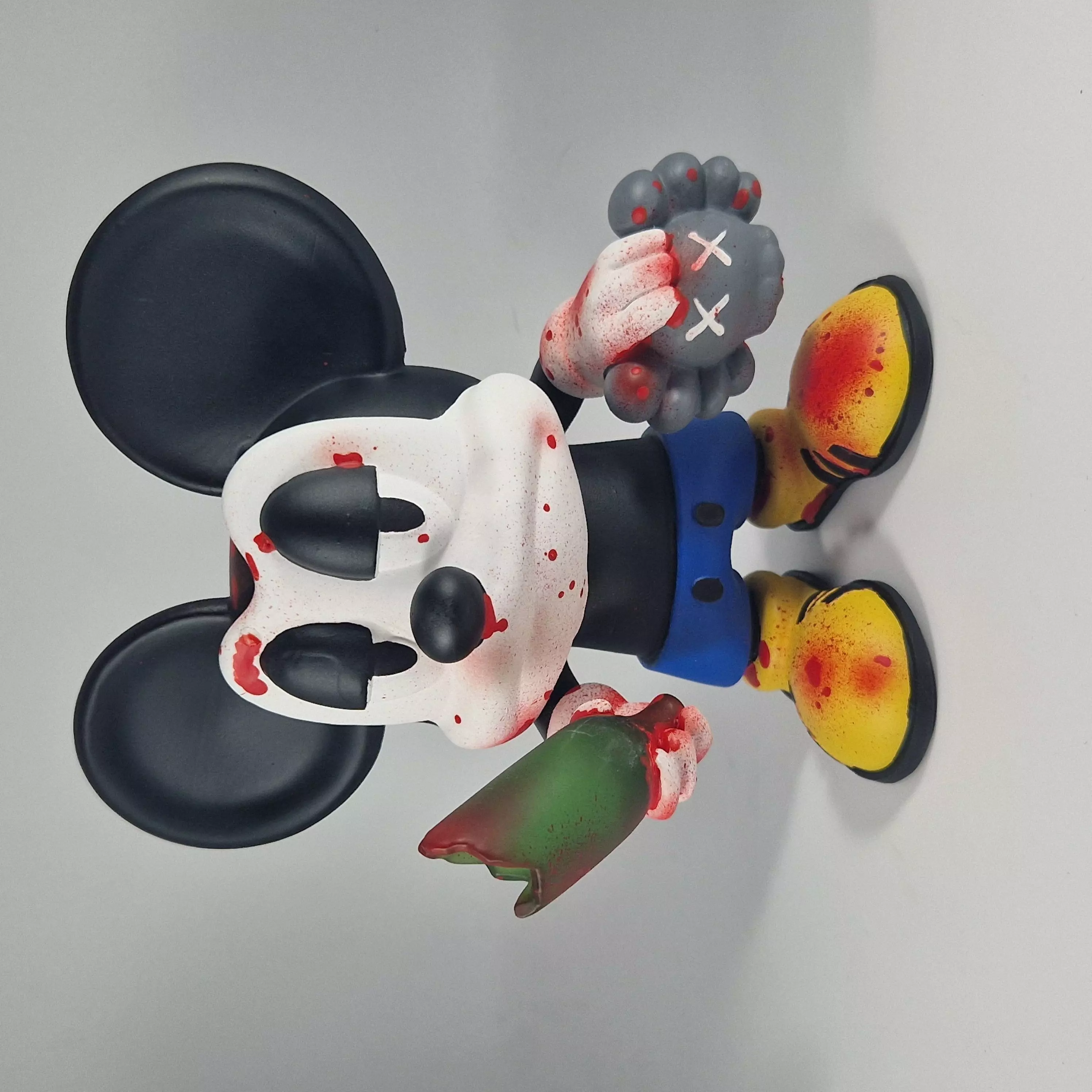Mickey Mischief 3D Art Toy with KAWS Head and Bottle 3D print model_0