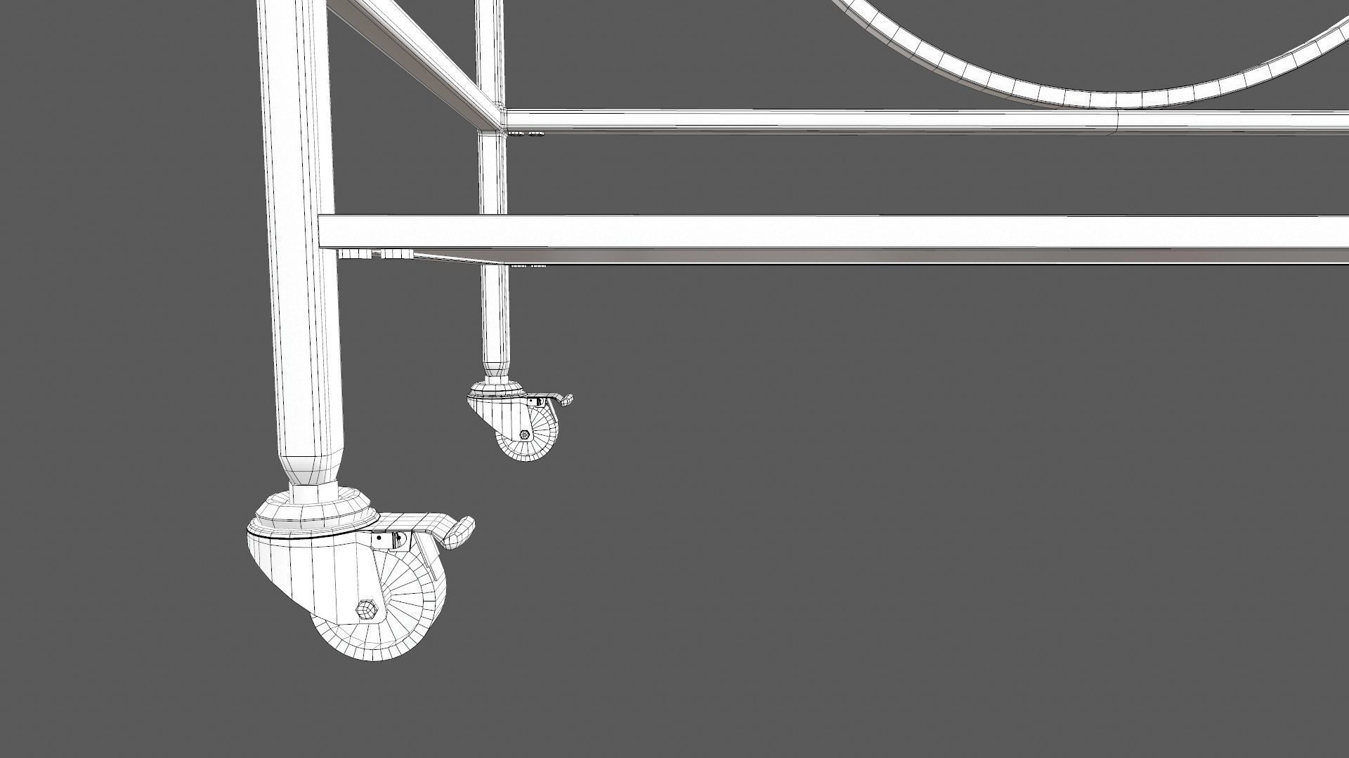 Trolley Table Low-poly 3D model_12