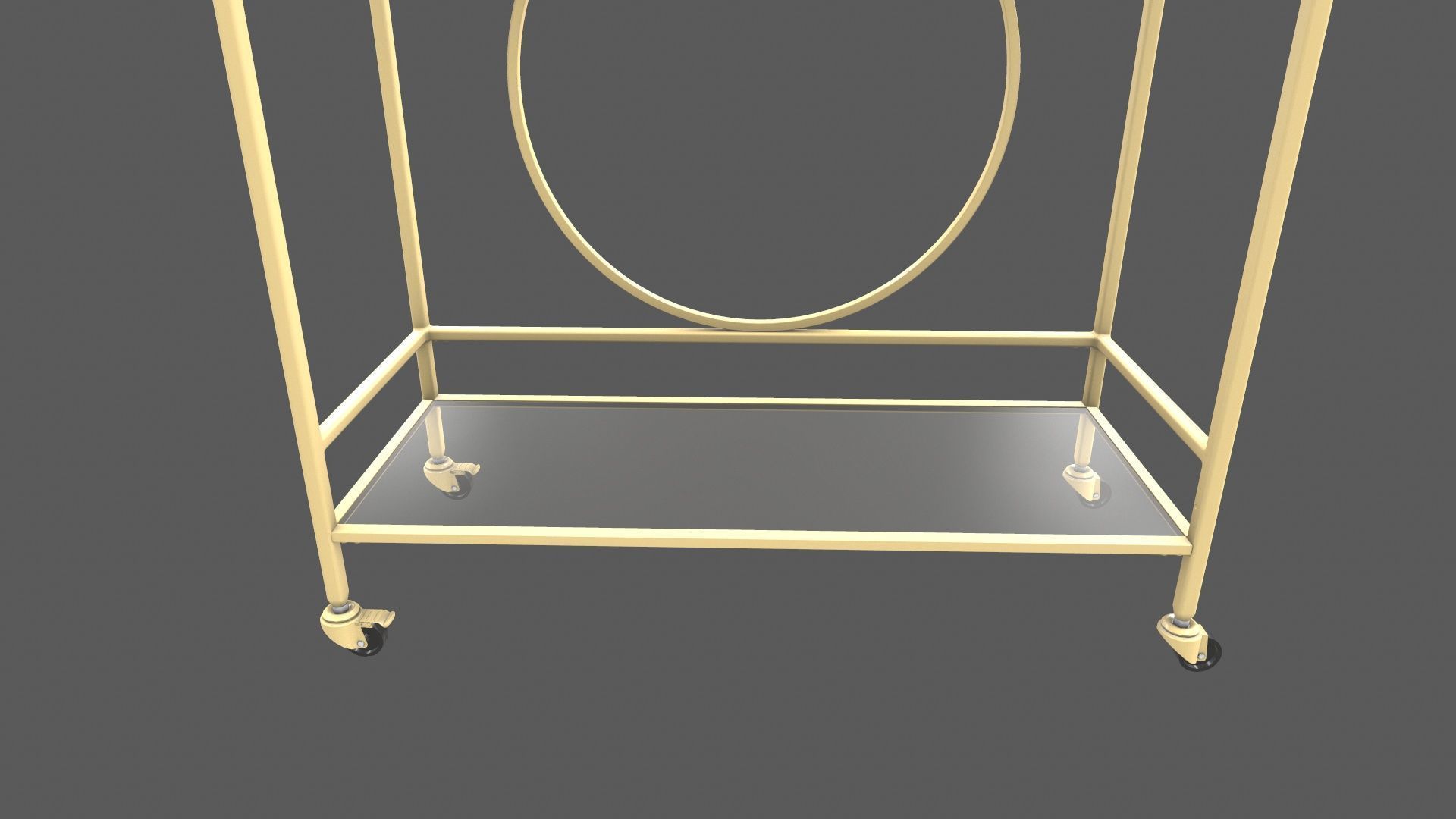 Trolley Table Low-poly 3D model_7
