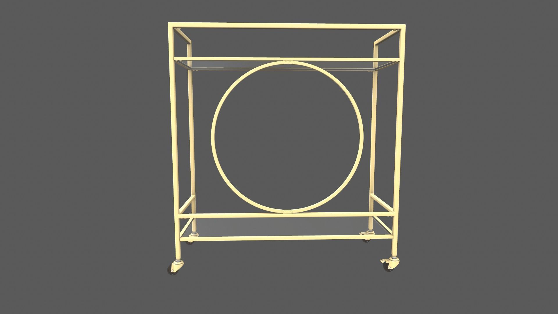 Trolley Table Low-poly 3D model_4