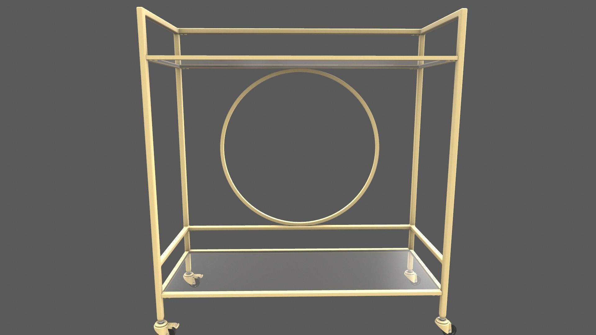 Trolley Table Low-poly 3D model_8