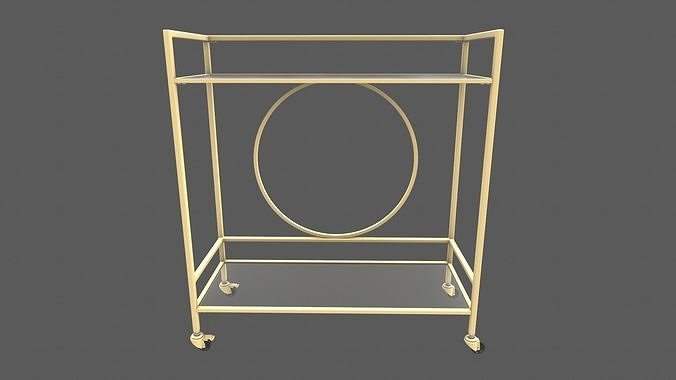 Trolley Table Low-poly 3D model