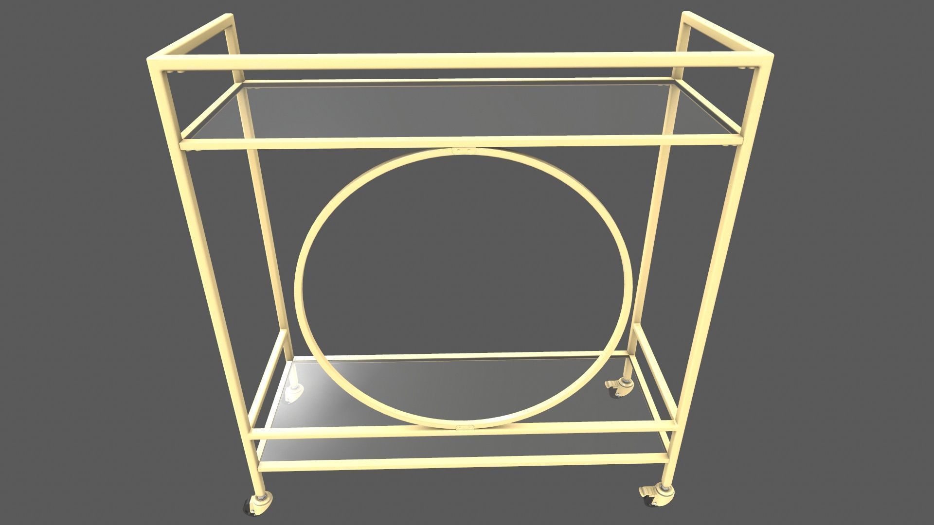 Trolley Table Low-poly 3D model_5