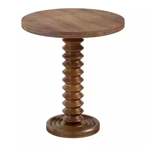 French Wood Side Table by Charles Dudouyt