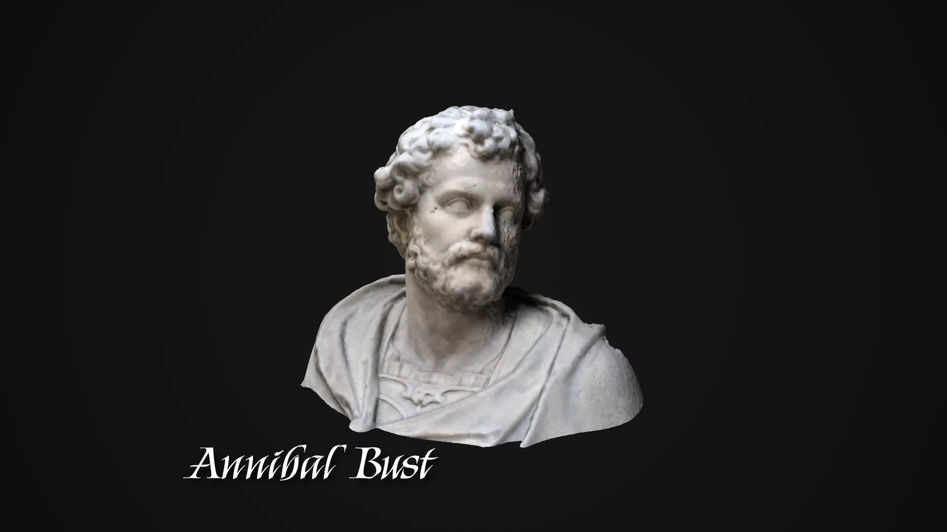 Annibal statue Low-poly 3D model