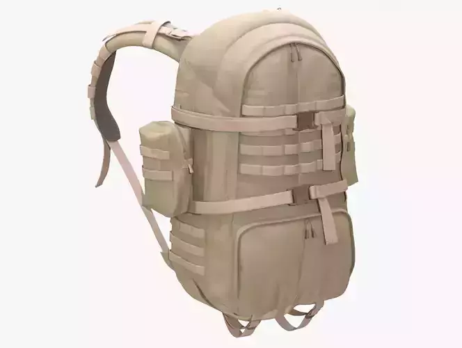 Military Backpack 98 - All MH Bodies - UE5 Skeletons - Rigged Low-poly 3D model