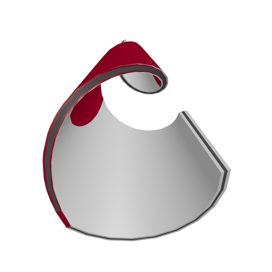 Japan Flag on a helical spiral structure 3D model_8