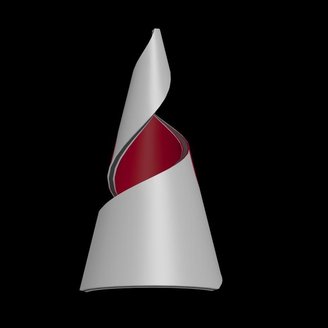 Japan Flag on a helical spiral structure 3D model_22