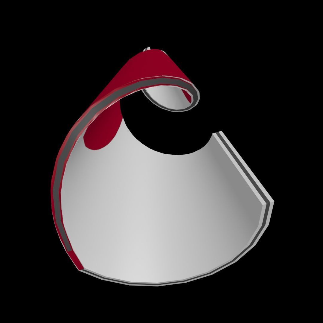 Japan Flag on a helical spiral structure 3D model_25